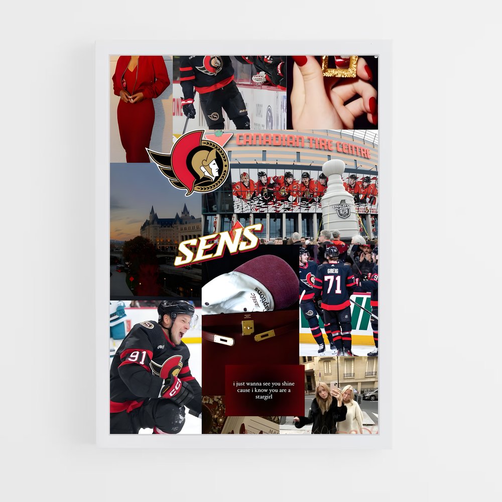 Poster L'Escouade des Sénateurs – affiche Hockey sur glace (vue 3)